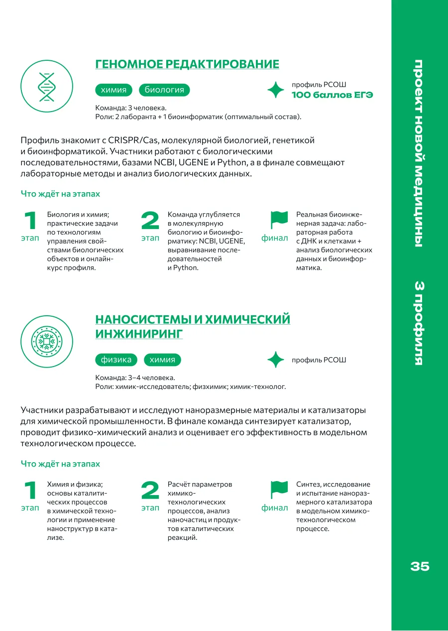 Страница 35: Геномное редактирование · Наносистемы и химический инжиниринг