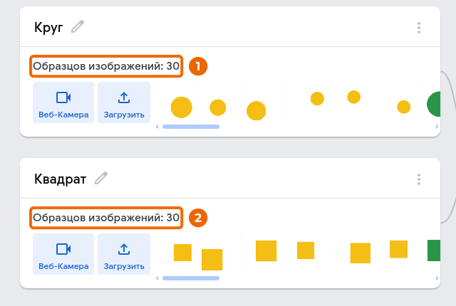 Оба класса готовы: по 30 образцов
